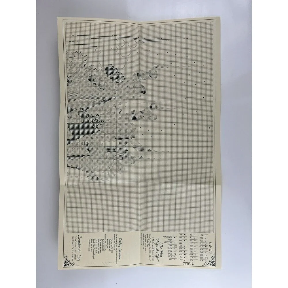 Lavender & Lace Angel Of Light Stitch Chart Pattern Marilyn Leavitt-Imblum 1989